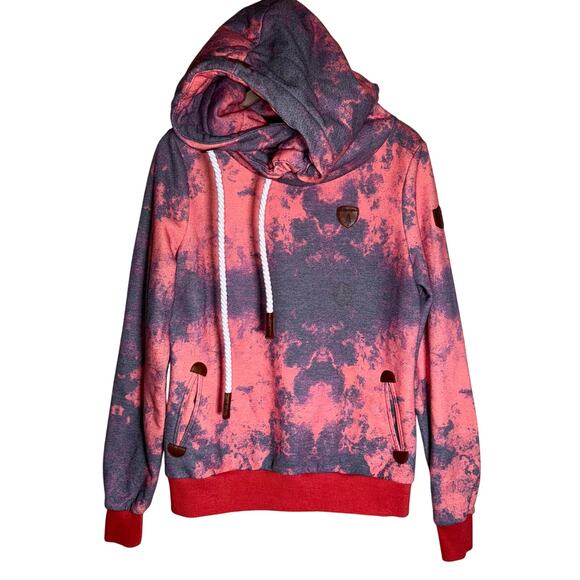 WANNAKOME pink acid wash oversized body hoodie L - Picture 1 of 7